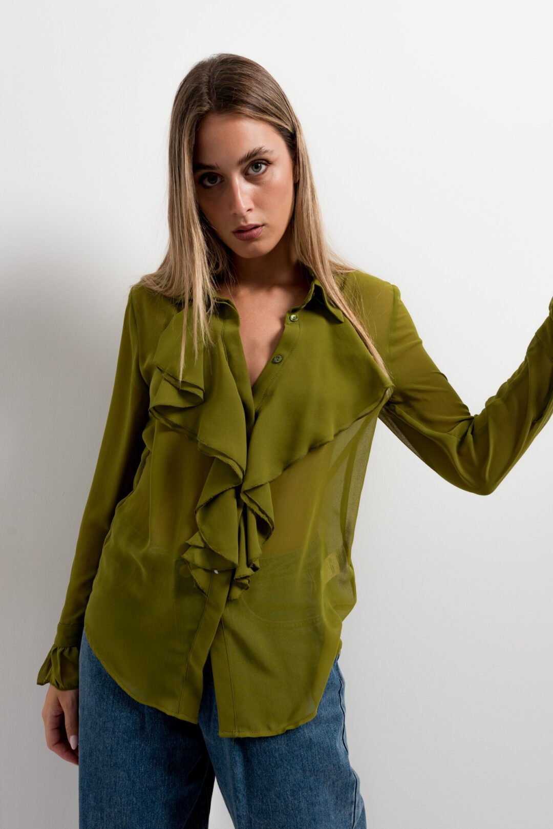CAMISA GASA CON VOLANTES - Imagen 2