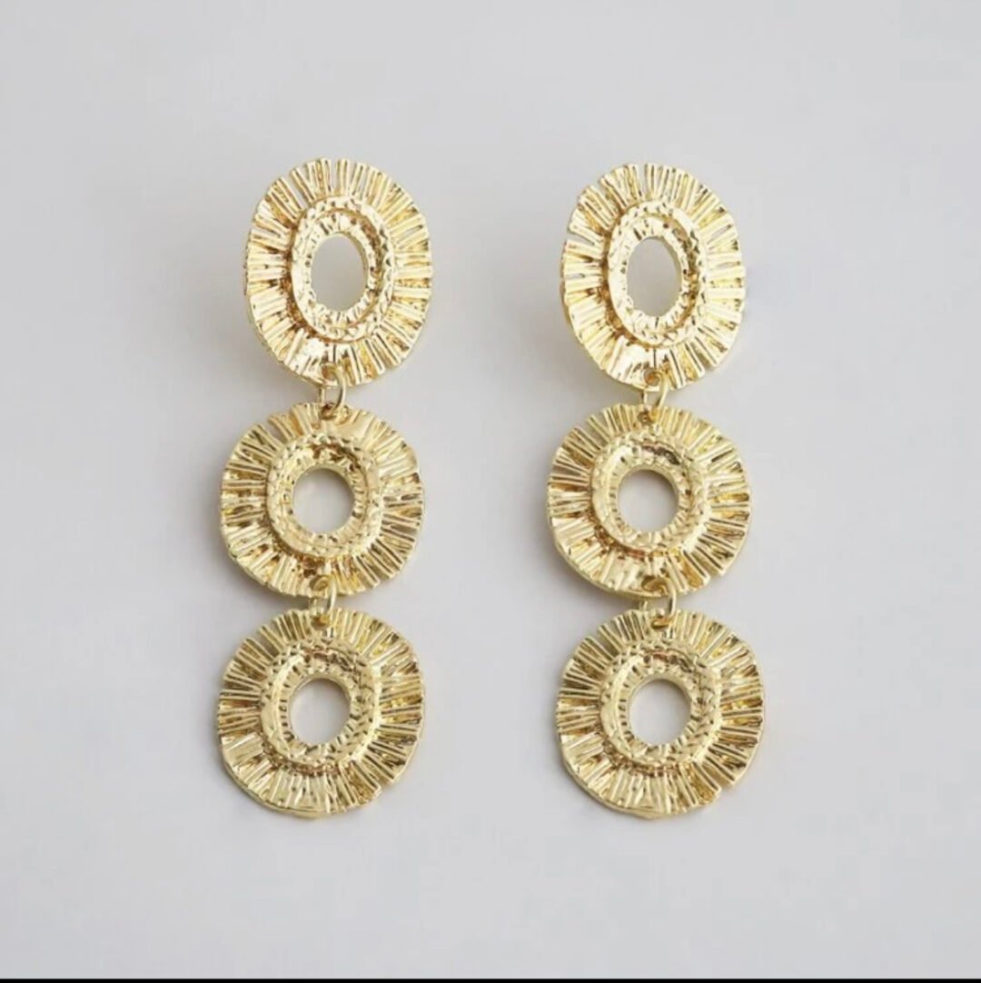 Pendientes Dorados Radiales